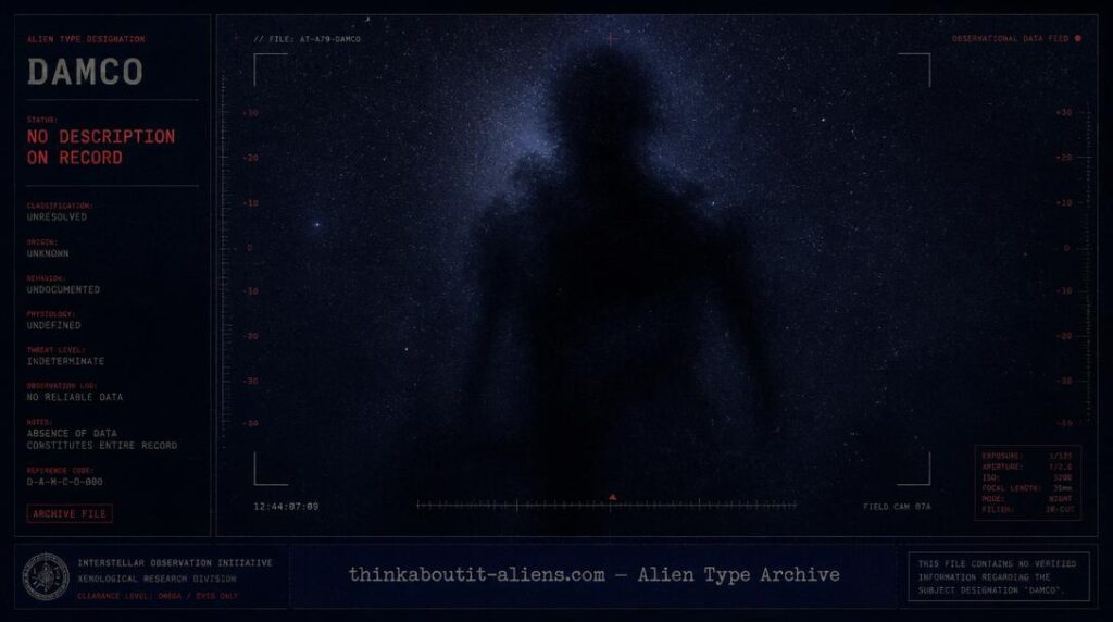 An unresolved, indistinct silhouette representing the undescribed Heplaloids species from the Project Serpo document