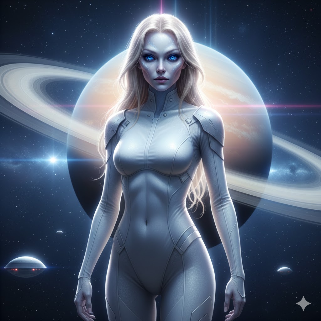 A Dorian alien woman from Saturn as described by Riley Martin