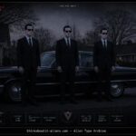 "Horlocks": Illustration of the Men in Black, tracing to Albert K. Bender's 1953 case