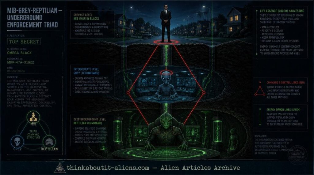 The MIB, Reptilians and You: The Underground Enforcement Triad — Shaver Deros, Reptoid Physiology & Life Essence Harvesting