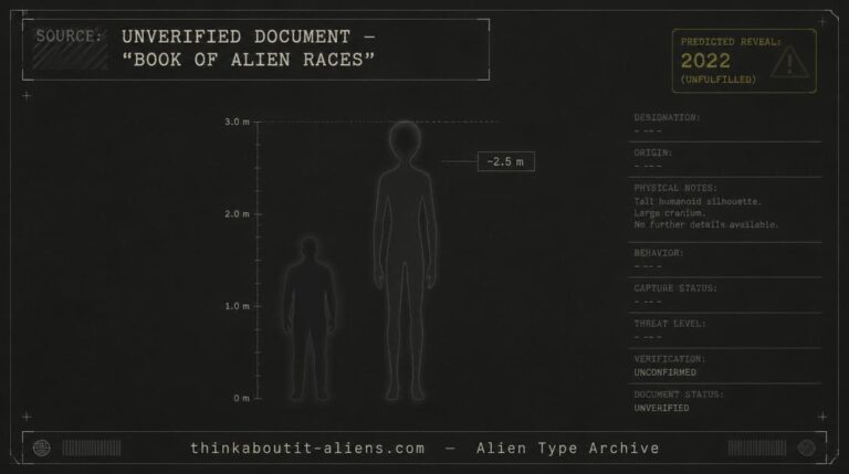 Minimal archive silhouette card for the Dries, marked as sourced from an unverified internet document with a failed 2022 reveal prediction