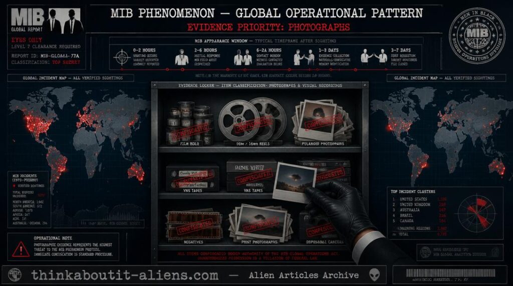 The Men in Black Phenomenon: Global MIB Pattern, Evidence Confiscation Priority & the Psychological Warfare Model