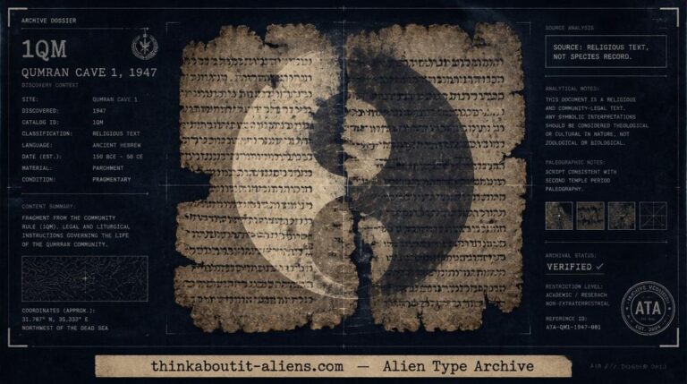 Archival-style illustration referencing the War Scroll and the Sons of Darkness/Sons of Light dualism from the Dead Sea Scrolls