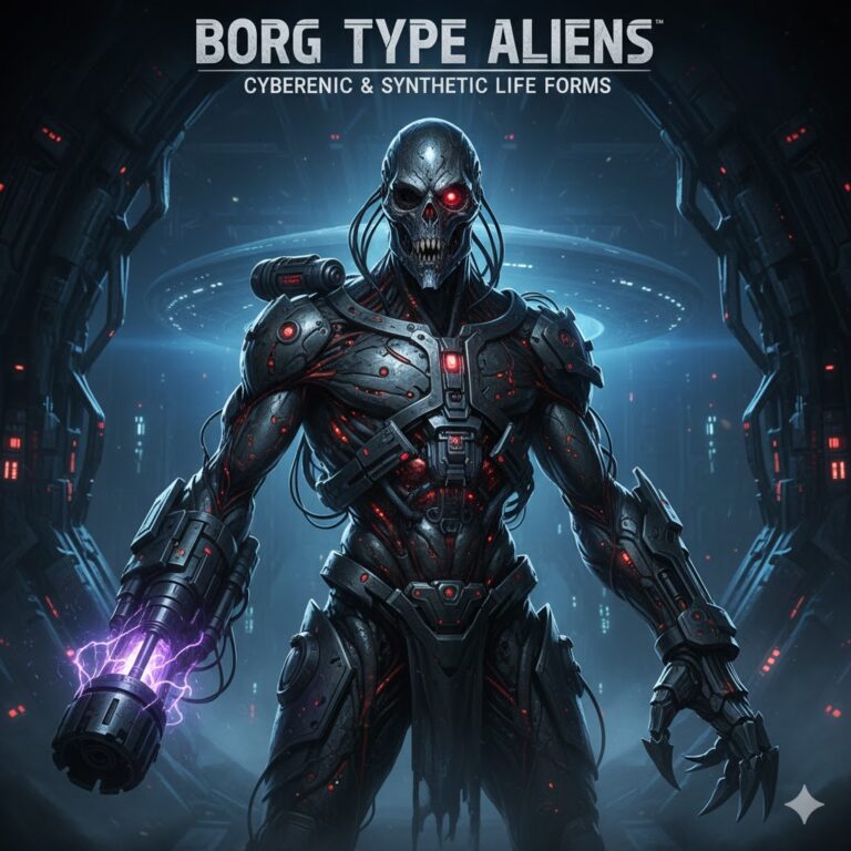 Borg Type Alien - A bio-mechanical synthetic life form with cybernetic enhancements.