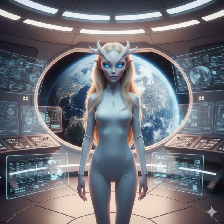 Acartitians alien humanoid with straw hair - Arthur Berlet Akart Case