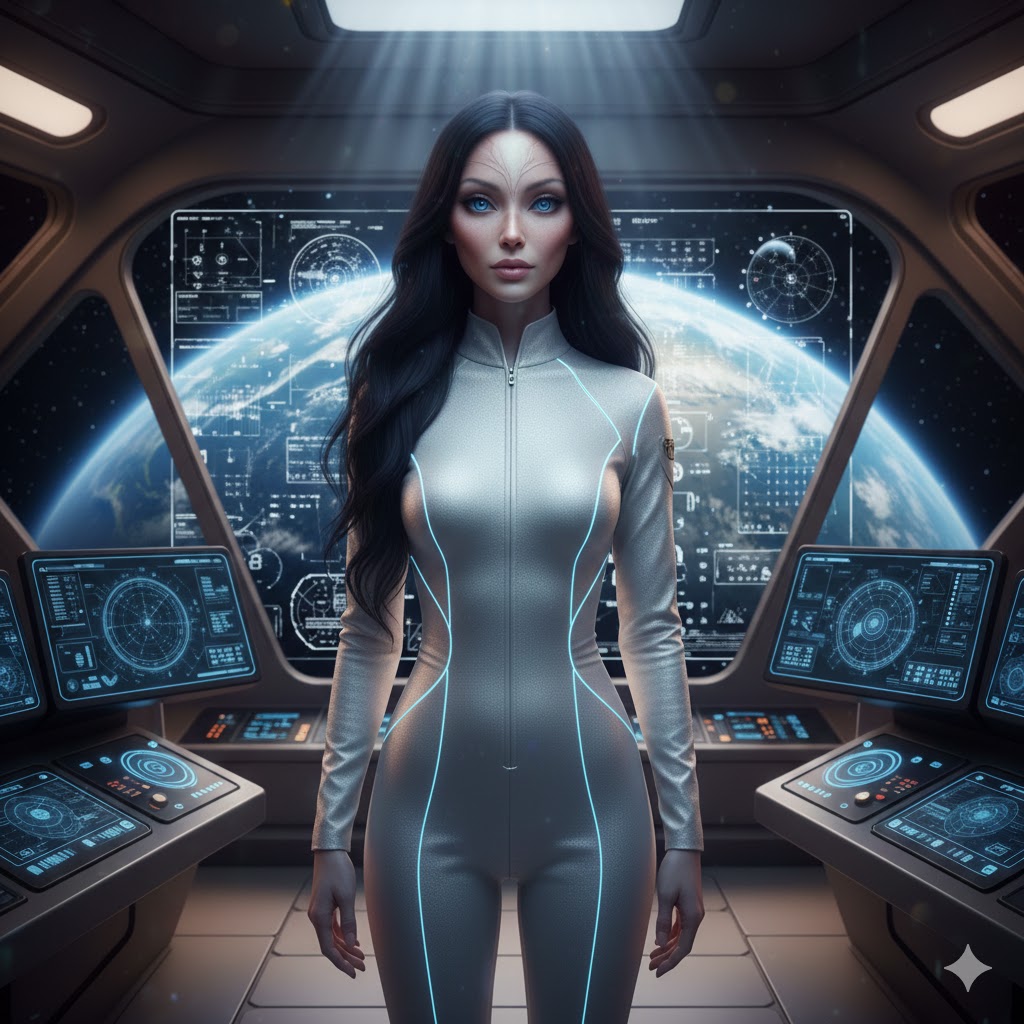 Lya the Aenstria alien from Andromeda - Inxtria encounter with Professor Hernandez