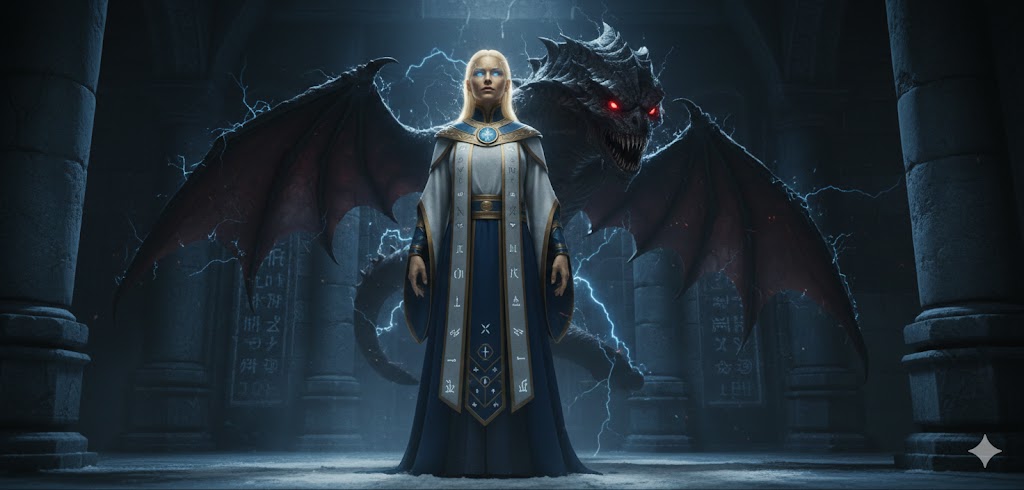 Luciferian 'Shining One' revealing a demonic reptilian shadow - Interdimensional Archon.