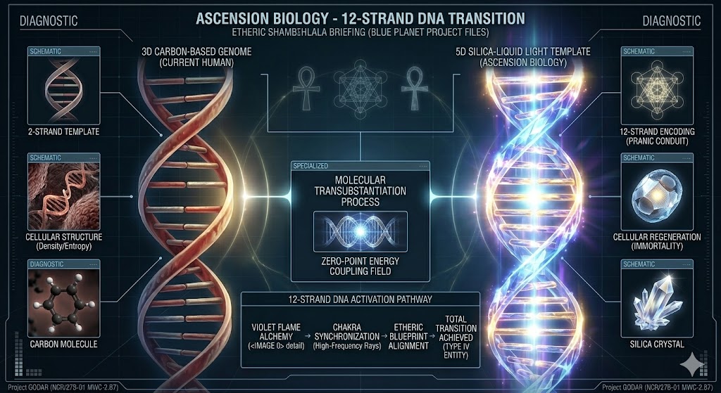 12-strand DNA light-encoded template associated with the White Brotherhood of Light Ascension.
