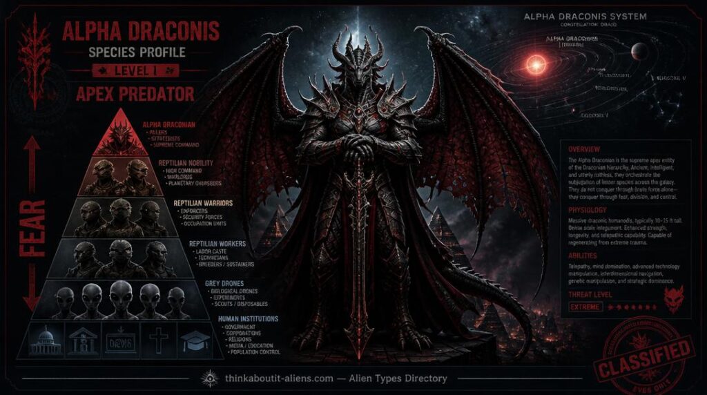 The Race from Alpha Draconis: Origins, Service-to-Self Philosophy & the Universe's Oldest Reptilian Predator Civilization